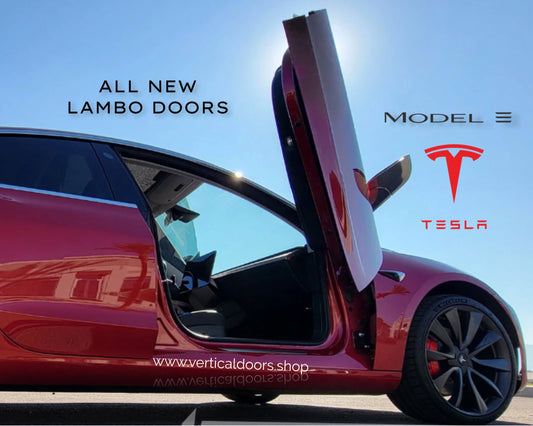 ALL NEW TESLA MODEL 3 LAMBO BUTTERFLY FALCON DOORS