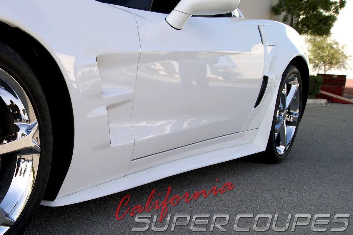 Side Skirts Wide Style for Chevrolet Corvette C6 Z06, ZR1, Grand Sport